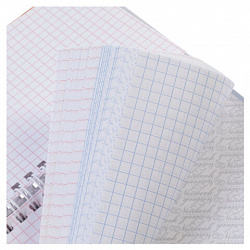 Блокнот МАЛЫЙ ФОРМАТ А6, 80 л., гребень, твердый картон, клетка 2 цв., HATBER, "Чарующая нежность", 082843, 80ЗКтд6В1гр_30