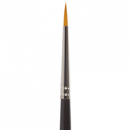 Кисть художественная проф. BRAUBERG ART CLASSIC, синтетика жесткая, круглая, № 1, длинная ручка, 200656