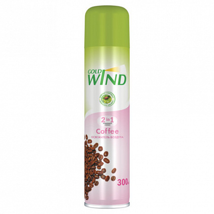 Освежитель воздуха аэрозольный 300 мл, GOLD WIND "Coffee", СИБИАР, 5-02.04.254.06