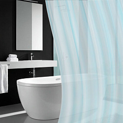 Шторка для ванной PEVA, 180х180 см, кольца в комплекте, цвет ассорти (белый, голубой, коричневый), WBZ (ВБЗ), 700067