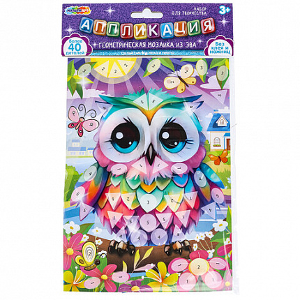 Фигурная мозаика из ЭВА, АССОРТИ 7 видов, 15х21 см, на картоне, МУЛЬТИ АРТ, 5926