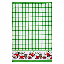 Салфетка из МИКРОФИБРЫ универсальная, 40х60 см, зеленая клетка, орнамент, 240 г/м2, BOOMHOUSE (БУМХАУС), 700878