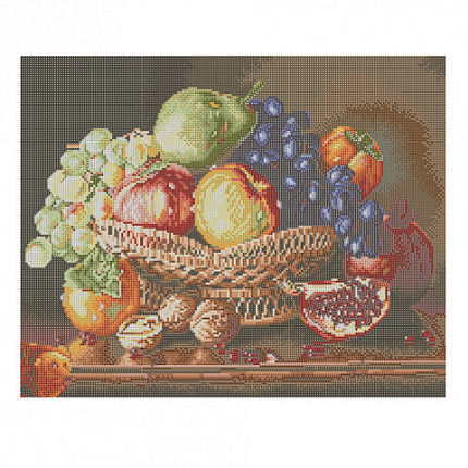 Картина стразами (алмазная мозаика) 40х50 см, ОСТРОВ СОКРОВИЩ "Дары осени", без подрамника, 662416