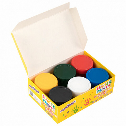 Краски пальчиковые для малышей от 1 года, классические цвета, 6 по 35 мл, ЮНЛАНДИЯ, 192567