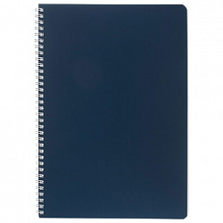 Тетрадь А4, 96 л., HATBER, гребень, клетка, Soft-touch ламинация, СОЛО "Сапфир", 092883, 96Т4лВ1гр