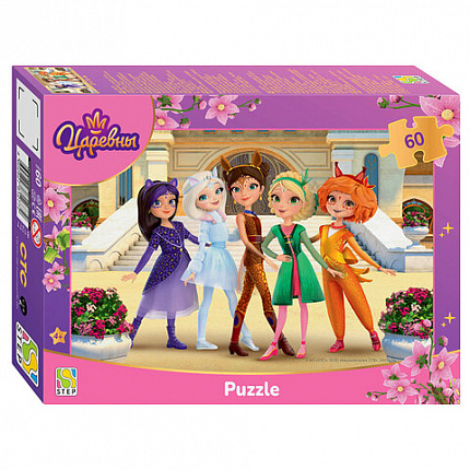 Пазл картонный 60 элементов, лицензия Мульт, АССОРТИ, поле 23х33 см, STEP PUZZLE