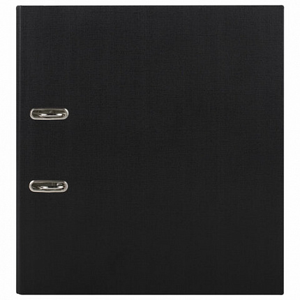 Папка-регистратор STAFF "Manager" с покрытием из ПВХ, 70 мм, без уголка, черная, 225187