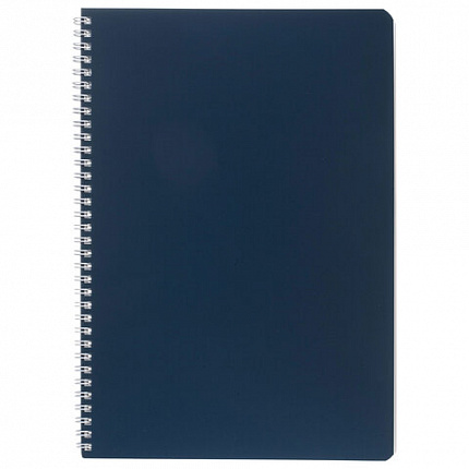 Тетрадь А4, 96 л., HATBER, гребень, клетка, Soft-touch ламинация, СОЛО "Сапфир", 092883, 96Т4лВ1гр
