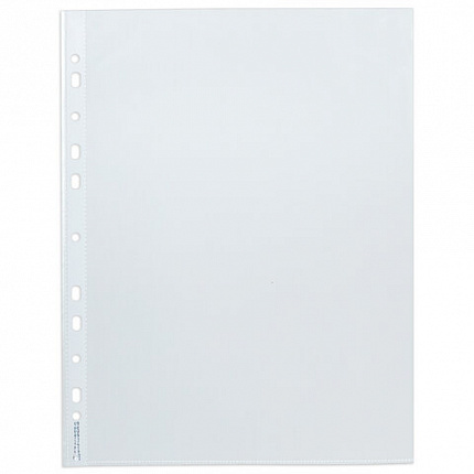 Папки-файлы перфорированные А4 BRAUBERG, КОМПЛЕКТ 100 шт., матовые, 45 мкм, 221713