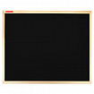 Доска для мела магнитная 50х70 см, черная, деревянная рамка, BRAUBERG "Wood", 238803