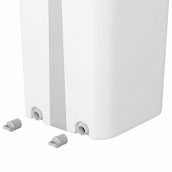 Швабра с отжимом и ведром 12л/9л двухкамерное, 2 насадки микрофибра, карманы с 2-х сторон, рукоятка 134-154см белый NeoMop XL, LAIMA,609149