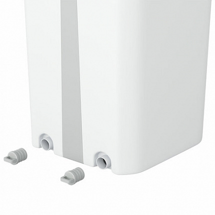 Швабра с отжимом и ведром 12л/9л двухкамерное, 2 насадки микрофибра, карманы с 2-х сторон, рукоятка 134-154см белый NeoMop XL, LAIMA,609149