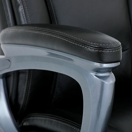 Кресло BRABIX PREMIUM "Gladiator EX-552", натуральная кожа, черное, 532939