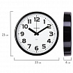 Часы настенные TROYKATIME (TROYKA) 91900945, круг, белые, черная рамка, 23х23х4 см