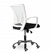 Кресло BRABIX "Wings MG-306", пластик белый, хром, сетка, серое/черное, 532010