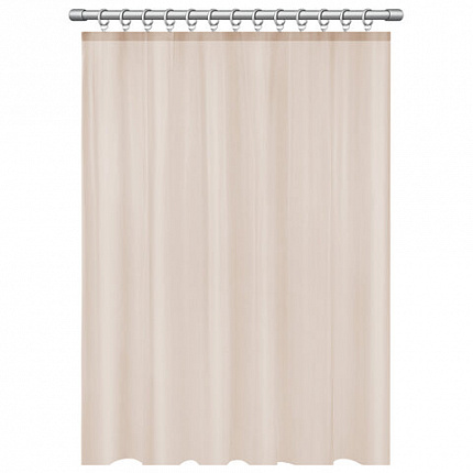 Шторка для ванной PEVA, 180х180 см, кольца в комплекте, цвет ассорти (белый, голубой, коричневый), PRIMILA (ПРИМИЛА), 700072