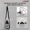 Сумочка-органайзер повседневная HEIKKI KNIT (ХЕЙКИ) кросс боди, вязаная, 17х12х5 см, "Клетка", 273793
