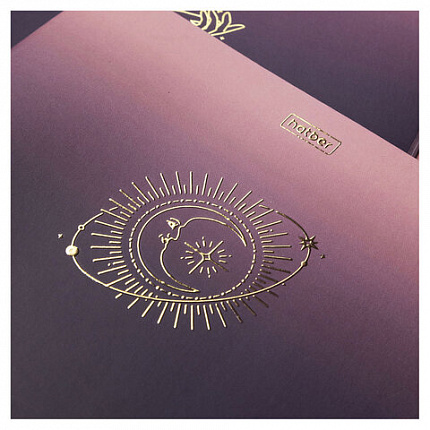 Тетрадь А5 48 л., HATBER, скоба, клетка, матовая ламинация, 3D-фольга, Золотые моменты (микс), 090125, 48Т5лофВ1