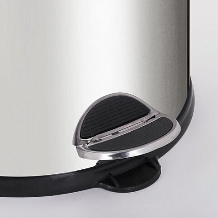 Ведро мусорное с педалью 20 литров "Classic Plus", ЗЕРКАЛЬНОЕ, нержавеющая сталь, со съемным внутренним ведром, LAIMA, ТУРЦИЯ, 608114