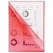 Папка-уголок жесткая BRAUBERG, красная, 0,15 мм, 221640