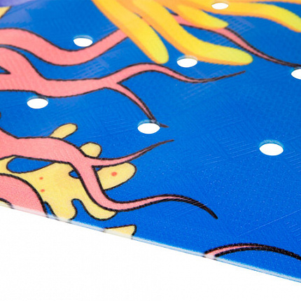 Коврик для ванны противоскользящий 100х40 см, с печатью "Кит", ПВХ, присоски, PRIMILA (ПРИМИЛА), 700377