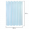 Шторка для ванной EVA, 180х180 см, кольца в комплекте, СИНЯЯ ГОЛОГРАФИЯ, PRIMILA (ПРИМИЛА), 700103