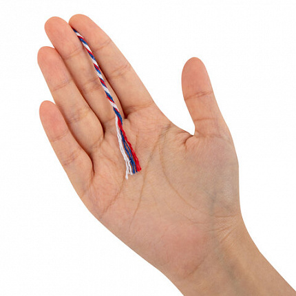 Нить хлопчатобумажная для прошивки документов, ТРИКОЛОР, диаметр 1,6 мм, длина 120 м, BRAUBERG, 700364