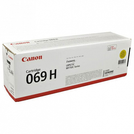 Картридж лазерный CANON (069HY) i-SENSYS LBP673Cdw/MF752Cdw/MF752Cdw и другие, желтый, ресурс 5500 стр., ОРИГИНАЛЬНЫЙ, 5095C002