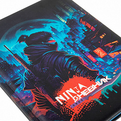 Дневник 1-11 класс 48 л., кожзам (твердая с поролоном), печать, цветной блок, BRAUBERG, "Ниндзя", 106950