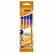 Ручки шариковые BIC "Orange Original", НАБОР 4 шт., СИНИЕ, узел 0,8 мм, линия письма 0,3 мм, пакет, 8308521