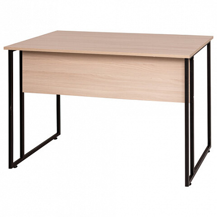 Стол BRABIX "SMART CD-019", 1180х600х770 мм, ЛОФТ, металл/ЛДСП ясень шимо светлый, каркас черный, 641947