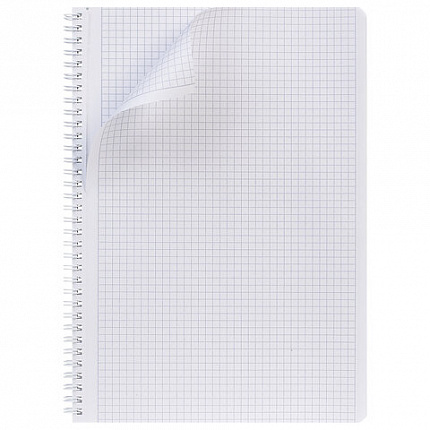 Тетрадь А4 96л. HATBER гребень, клетка, Soft-touch ламинация, SoloMatte_Черный бархат, 96Т4лВ1гр