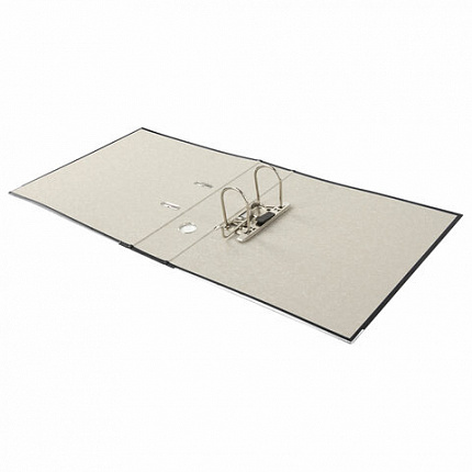 Папка-регистратор, покрытие пластик, 75 мм, ПРОЧНАЯ, с уголком, BRAUBERG, черная, 226595