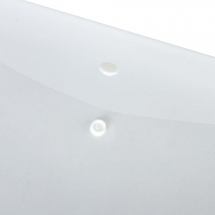 Папка-конверт с кнопкой STAFF, А4, до 100 листов, прозрачная, 0,12 мм, 225173