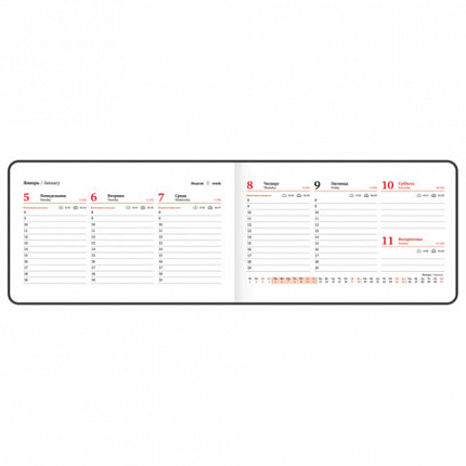 Еженедельник датированный 2026 МАЛЫЙ ФОРМАТ 105х160 мм, А6, BRAUBERG "Blaze", фольга, серый, 117218