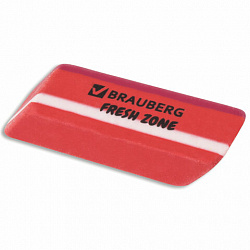 Ластик большой BRAUBERG "Fresh Zone", 60х18х12 мм, цвет ассорти, прямоугольный, скошенный, 228717