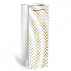 Пакет подарочный под бутылку (1 штука), 13х9x36 см (B), "Leather Bottle Bag", ассорти, ЗОЛОТАЯ СКАЗКА, 700802