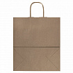 Крафт-пакет бумажный 24х14х28 см, КОМПЛЕКТ 50 шт., крученые ручки, плотность 90 г/м2, LAIMA ECO CRAFT, 609685
