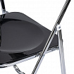 Стул складной глянцевый черный BRABIX "Style CF-015", хромированный каркас, пластик, 533248