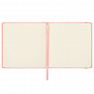Скетчбук, слоновая кость 140 г/м2 120х120 мм, 80 л., КОЖЗАМ, резинка, BRAUBERG ART CLASSIC, пастель розовый, 116876