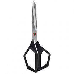 Ножницы BRAUBERG "Super black" 220 мм, черные, 3-сторонняя заточка, ручки из ABS-пластика, 238855