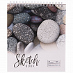 Скетчбук, каменная бумага 245 г/м2, 170х195 мм, 20 л., гребень, подложка, холодная фольга, "Камни", 98610