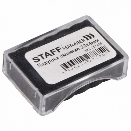 Подушка сменная STAFF (22х4 мм) для датеров "Printer 7810", "Printer 7810 BANK" и нумераторов "Printer 7836", синяя, 237435