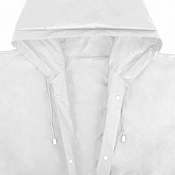 Дождевик-плащ на кнопках, EVA, многоразовый прочный, чехол в комплекте, универсальный размер, белый, SHAMAANI (ШАМААНИ), 610935