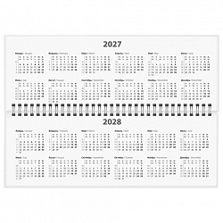Планинг датированный 2027 285х112 мм, STAFF, гребень, картонная обложка, 64 листа, "Нежность", 118707