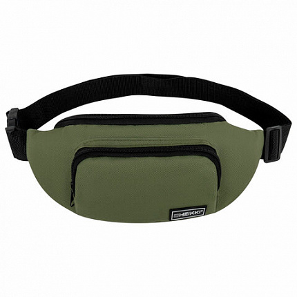 Сумка на пояс HEIKKI RIO (ХЕЙКИ), карман, регулируемый ремень, хаки, 30х12x10 см, 272616