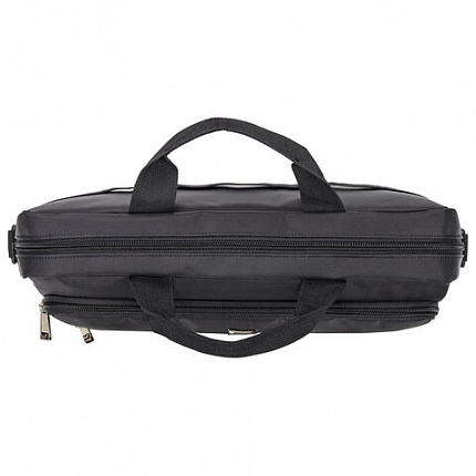 Сумка-портфель BRAUBERG "Protect" с отделением для ноутбука 15,6", 2 отделения, черная, 30х40х7 см, 270831