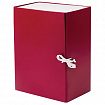 Короб архивный А4 (240х330 мм), 150 мм, 2 завязки, бумвинил, до 1400 листов, бордовый, BRAUBERG, 122806