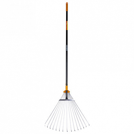 Грабли веерные 15 зубьев раздвижные, захват 20-60 см, ОБЩАЯ ДЛИНА 120-150 см, RABBITEX (РАББИТЕКС) "LONG HANDLE", 700495