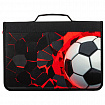 Папка на молнии BRAUBERG А4 с ручкой, с органайзером, 1 отделение, "Black football", 270992